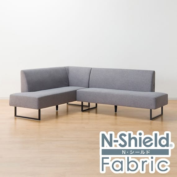 傷・汚れに強い リビングダイニングソファ 布張りタイプ (LD2 右コーナー/NSF-MGY) 1枚目画像