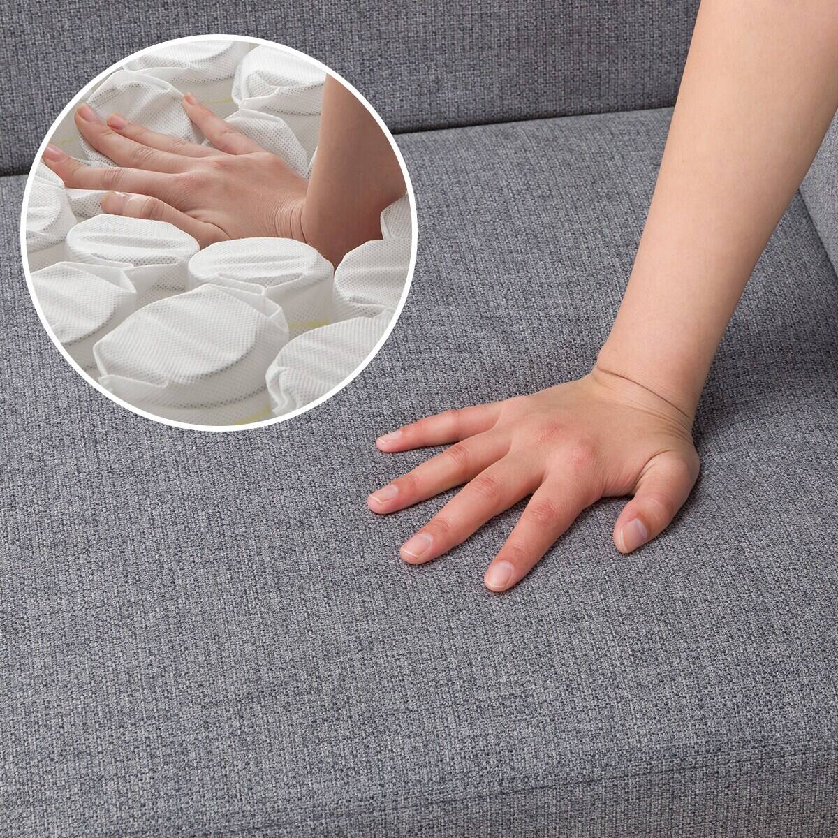 傷・汚れに強い リビングダイニングカウチソファ 布張りタイプ (左肘