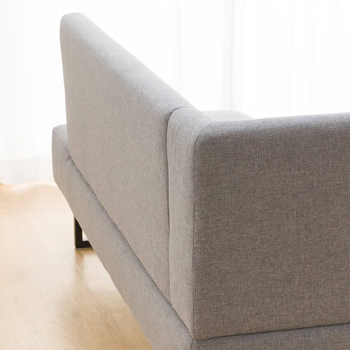 傷・汚れに強い リビングダイニングカウチソファ 布張りタイプ (右肘