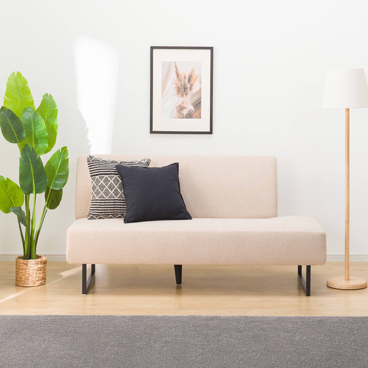 傷・汚れに強い リビングダイニングソファ 布張りタイプ ニトリ グレー 傷・汚れに強い リビングダイニングソファ 布張りタイプ (左寄せ LD2