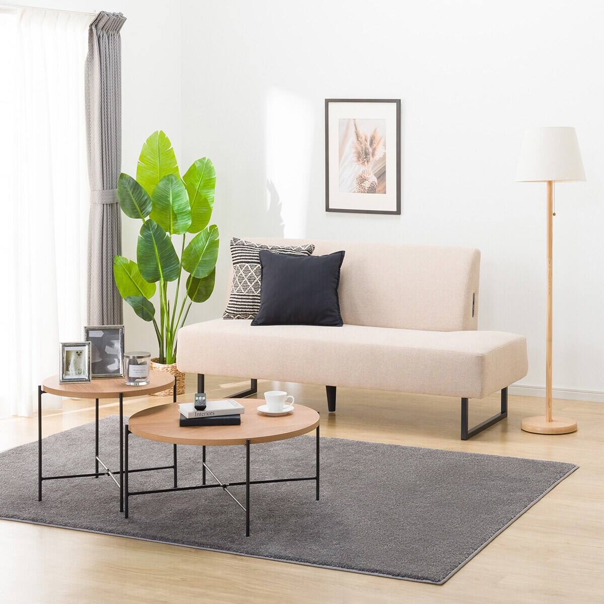 傷・汚れに強い リビングダイニングソファ 布張りタイプ (左寄せ LD2