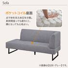 傷・汚れに強い リビングダイニングカウチソファ 布張りタイプ (左肘 LD2 NSF BE) 4枚目画像