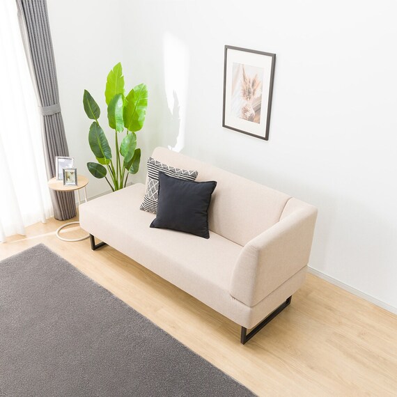 傷・汚れに強い リビングダイニングカウチソファ 布張りタイプ (左肘 LD2 NSF BE) 6枚目画像