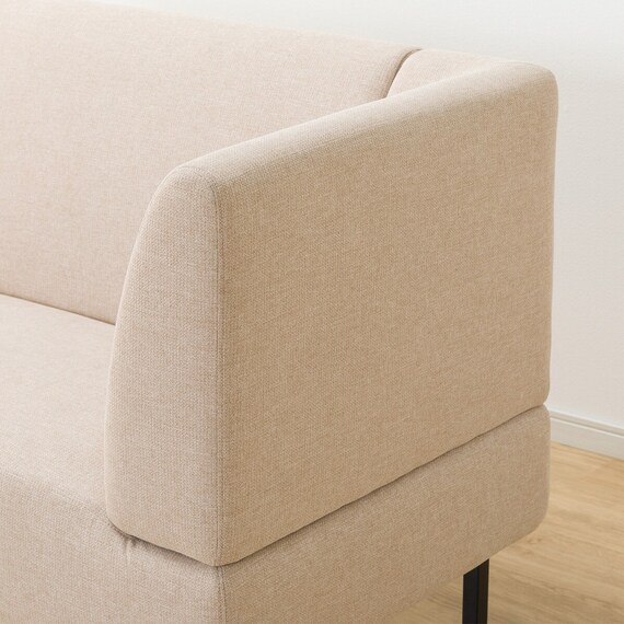 傷・汚れに強い リビングダイニングカウチソファ 布張りタイプ (左肘 LD2 NSF BE) 12枚目画像