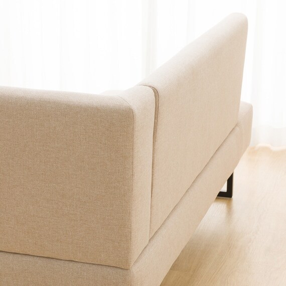 傷・汚れに強い リビングダイニングカウチソファ 布張りタイプ (左肘 LD2 NSF BE) 13枚目画像