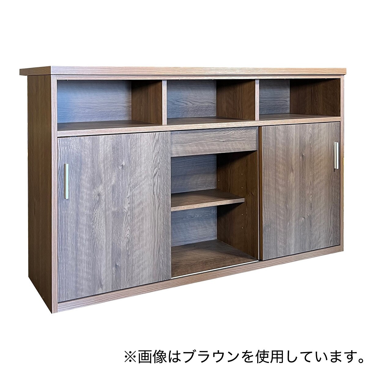 たっぷり収納のバーカウンター(139cm幅 LBR色) | ニトリネット