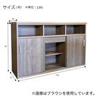 たっぷり収納のバーカウンター(139cm幅 LBR色) 7枚目画像