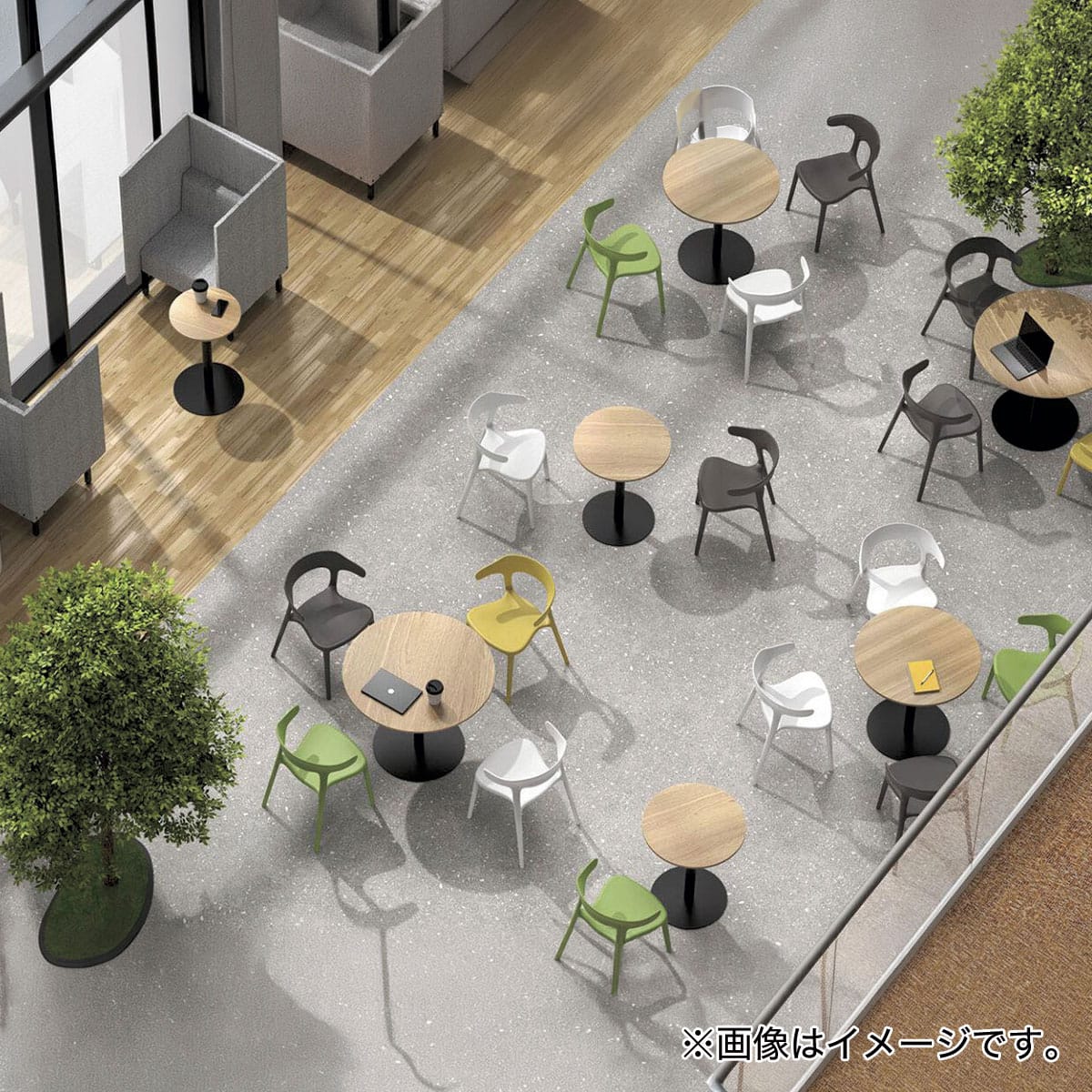 カフェテーブル(リスタ 600R OAK) | ニトリネット【公式】 家具