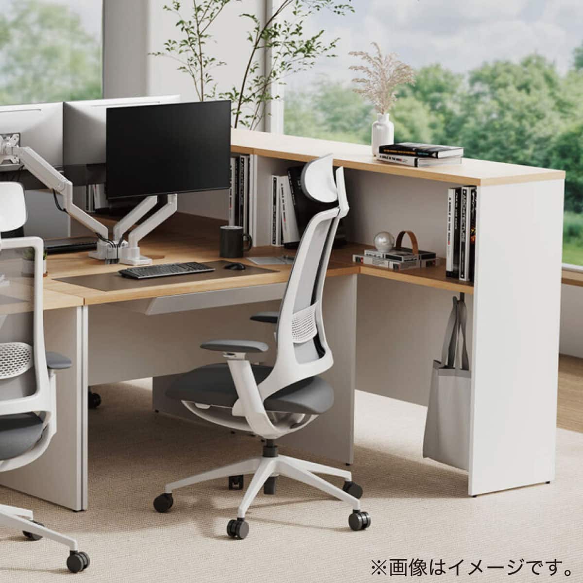 木製デスク(プランRFPD 1260 WH/NA) | ニトリネット【公式】 家具