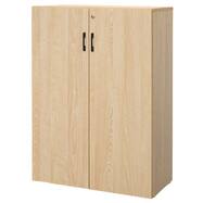 木製書庫(プラン8011 鍵付き 両開き戸/ロータイプ)