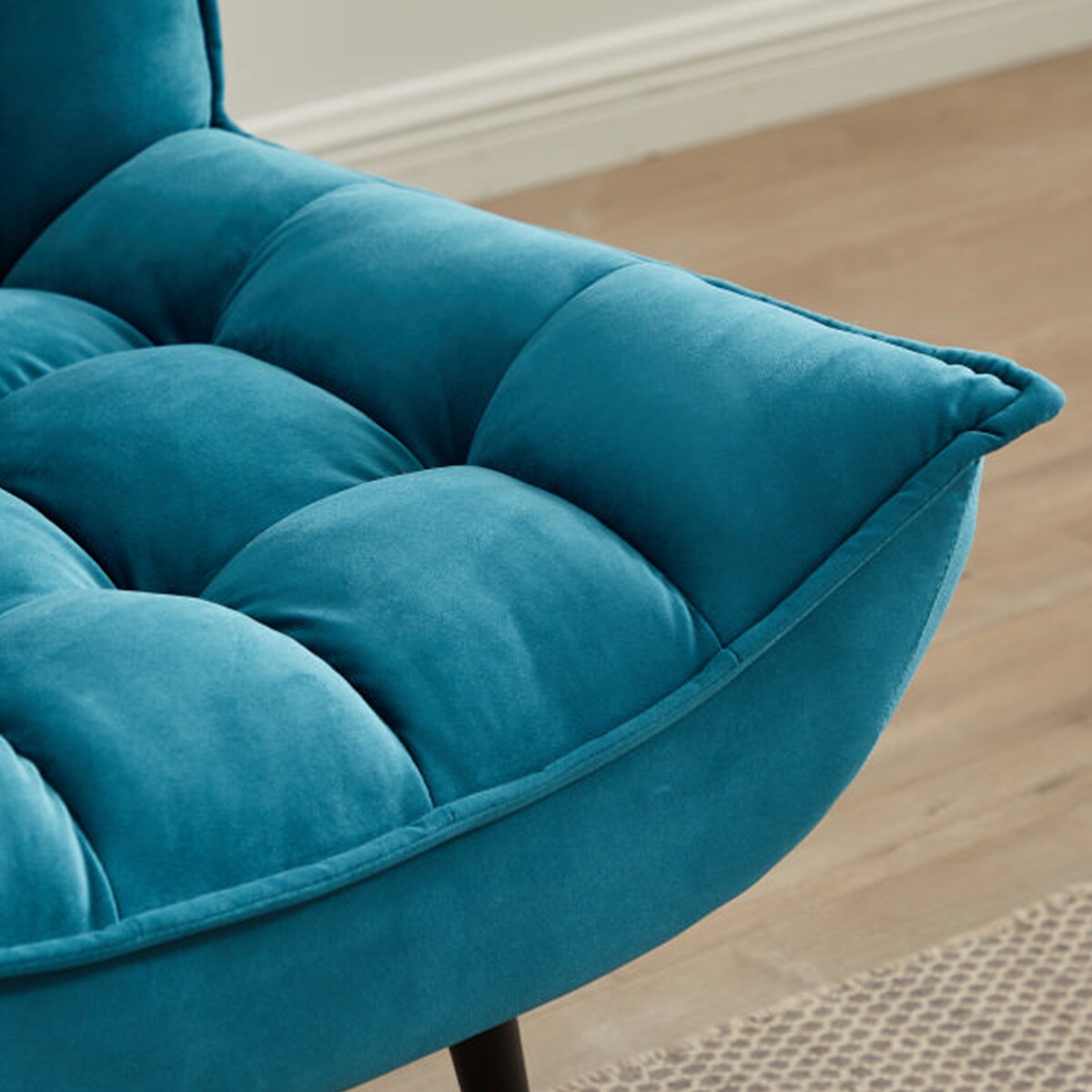 ベルベット調オットマン付きソファ (LT-2022N MBL) | ニトリネット