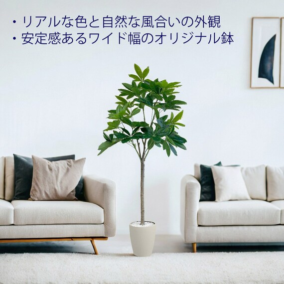 フェイクグリーン(パキラ 120cm グレー) 5枚目画像