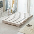 セミダブル 天然木ステージすのこベッドフレーム (WH) 1枚目画像