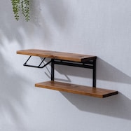 棚付きトイレットペーパーホルダー ストックタイプ(天然木)