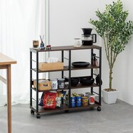 コンパクトなのにたっぷり収納できる薄型カウンターワゴン【期間限定価格:11/28~1/5まで】