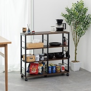 コンパクトなのにたっぷり収納できる薄型カウンターワゴン【期間限定価格:11/28~1/5まで】