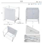 マグネット対応 目隠し分別ダストワゴン(幅50cm) 9枚目画像