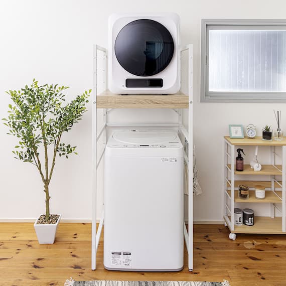 乾燥機を固定できる 頑丈な 洗濯機ラック(幅65cm) 14枚目画像