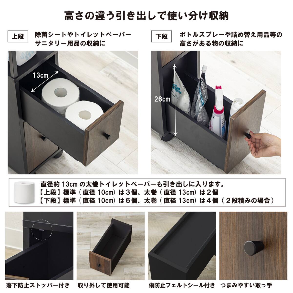 多機能トイレラック(オープンタイプ ダークブラウン) | ニトリネット