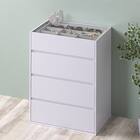 ディスプレイ付きコレクションチェスト (ホワイト) 1枚目画像