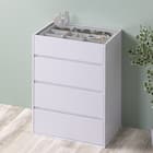 ディスプレイ付きコレクションチェスト (ホワイト) 1枚目画像