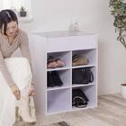 ディスプレイ付きコレクションオープンラック (ホワイト) 1枚目画像