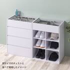 ディスプレイ付きコレクションオープンラック (ホワイト) 9枚目画像