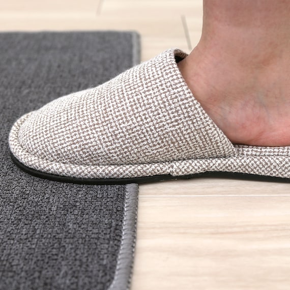 ファブリック素材の撥水・薄型トイレマット(60×70cm グレー) 6枚目画像