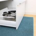 ファブリック素材の撥水・薄型キッチンマット(47×120cm ターコイズ) 2枚目画像