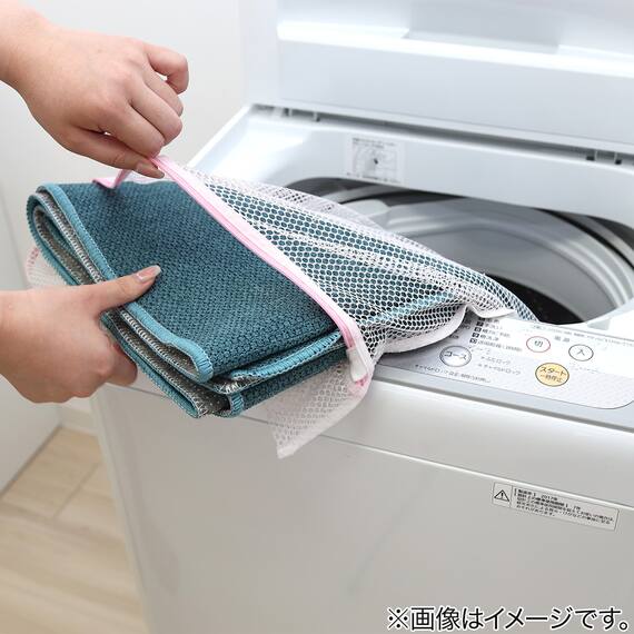 ファブリック素材の撥水・薄型キッチンマット(47×120cm ターコイズ) 8枚目画像