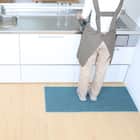 ファブリック素材の撥水・薄型キッチンマット(47×120cm ターコイズ) 12枚目画像