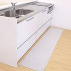 ファブリック素材の撥水・薄型キッチンマット(47×240cm アイボリー) 1枚目画像