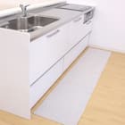 ファブリック素材の撥水・薄型キッチンマット(47×240cm アイボリー) 1枚目画像