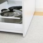 ファブリック素材の撥水・薄型キッチンマット(47×240cm アイボリー) 2枚目画像