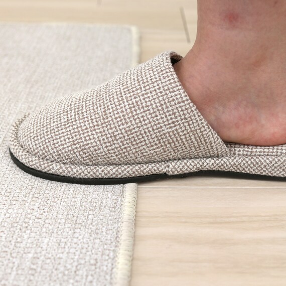 ファブリック素材の撥水・薄型キッチンマット(47×240cm アイボリー) 3枚目画像