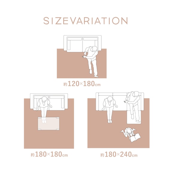 きらめくポコポコシャギーラグ 120×180cm (グレー) 12枚目画像