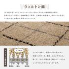 BOHOスタイル ウィルトンシャギーラグ(100×140cm リシャド/アイボリー) 6枚目画像