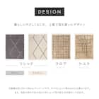 BOHOスタイル ウィルトンシャギーラグ(100×140cm リシャド/アイボリー) 12枚目画像