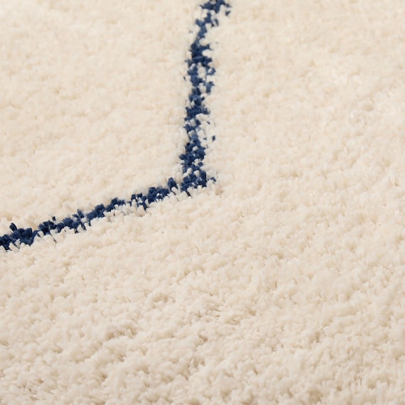 BOHOスタイル ウィルトンシャギーラグ(100×140cm リシャド/アイボリー) 19枚目画像