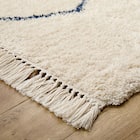 BOHOスタイル ウィルトンシャギーラグ(100×140cm リシャド/アイボリー) 21枚目画像