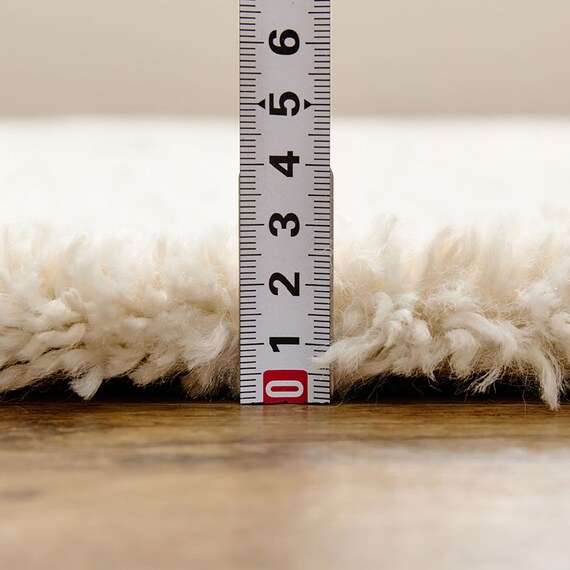 BOHOスタイル ウィルトンシャギーラグ(100×140cm リシャド/アイボリー) 23枚目画像