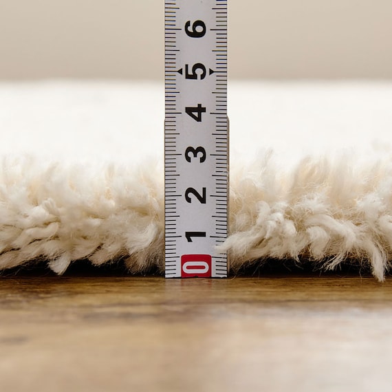 BOHOスタイル ウィルトンシャギーラグ(100×140cm リシャド/アイボリー) 23枚目画像