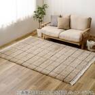 BOHOスタイル ウィルトンシャギーラグ(100×140cm クロア) 2枚目画像