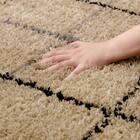 BOHOスタイル ウィルトンシャギーラグ(100×140cm クロア) 24枚目画像