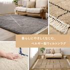 BOHOスタイル ウィルトンシャギーラグ(100×140cm ケユラ) 4枚目画像