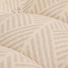 インド綿の円形フロアソファ 1P 布張りタイプ (ホワイト) 3枚目画像