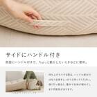 インド綿の円形フロアソファ オットマン 布張りタイプ (ホワイト) 11枚目画像