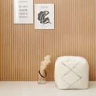 吸音ウォールパネル 6枚セット (ライトブラウン/ベージュ) 4枚目画像
