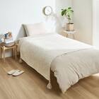 クッションにもなる ニット調スローケット(アンネ 130x180 アイボリー) 2枚目画像