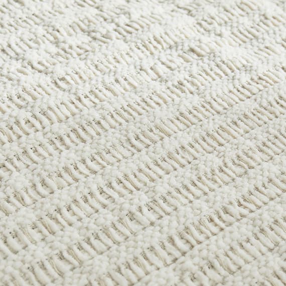 クッションにもなる ニット調スローケット(アンネ 130x180 アイボリー) 8枚目画像